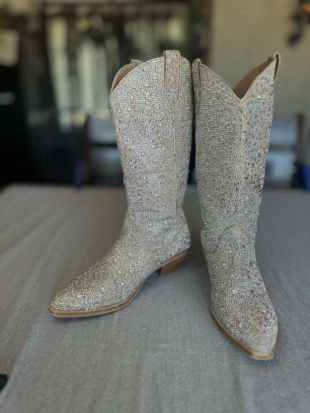 Madden Girl Redford Rhinestone Western Cowboy Boots - Picture 2 of 7